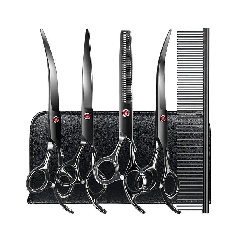 Professional Pet Grooming Scissors Set (5-Piece)